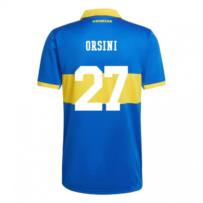 Mujer Camiseta Nicolas Orsini #27 Amarillo Olímpico 1ª Equipación 2022/23 La Camisa