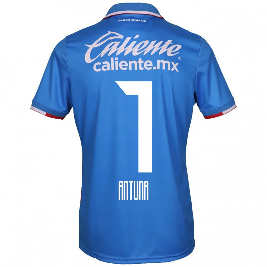 Mujer Camiseta Uriel Antuna #7 Azure Azul 1ª Equipación 2022/23 La Camisa