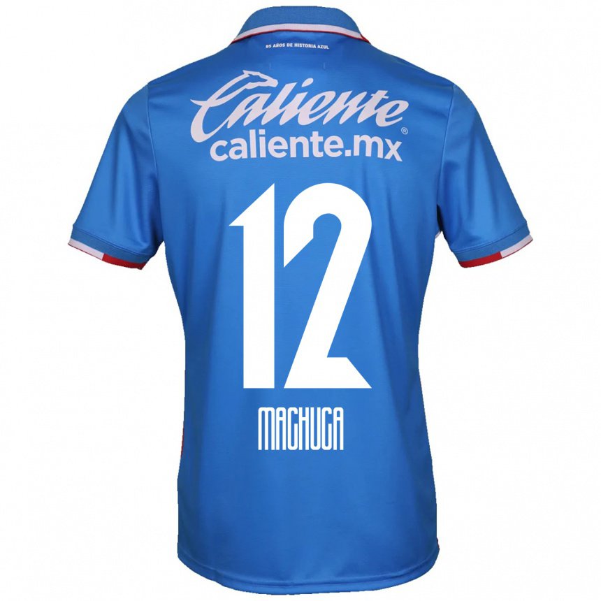 Mujer Camiseta Gabriela Machuca #12 Azure Azul 1ª Equipación 2022/23 La Camisa
