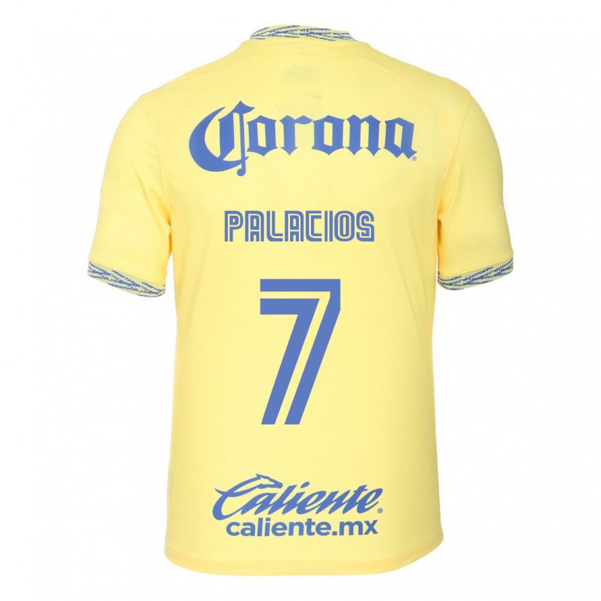 Mujer Camiseta Kiana Palacios #7 Limon Amarillo 1ª Equipación 2022/23 La Camisa