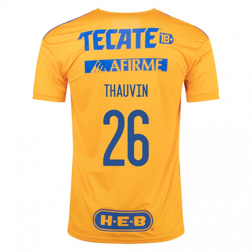 Mujer Camiseta Florian Thauvin #26 Abejorro Amarillo 1ª Equipación 2022/23 La Camisa
