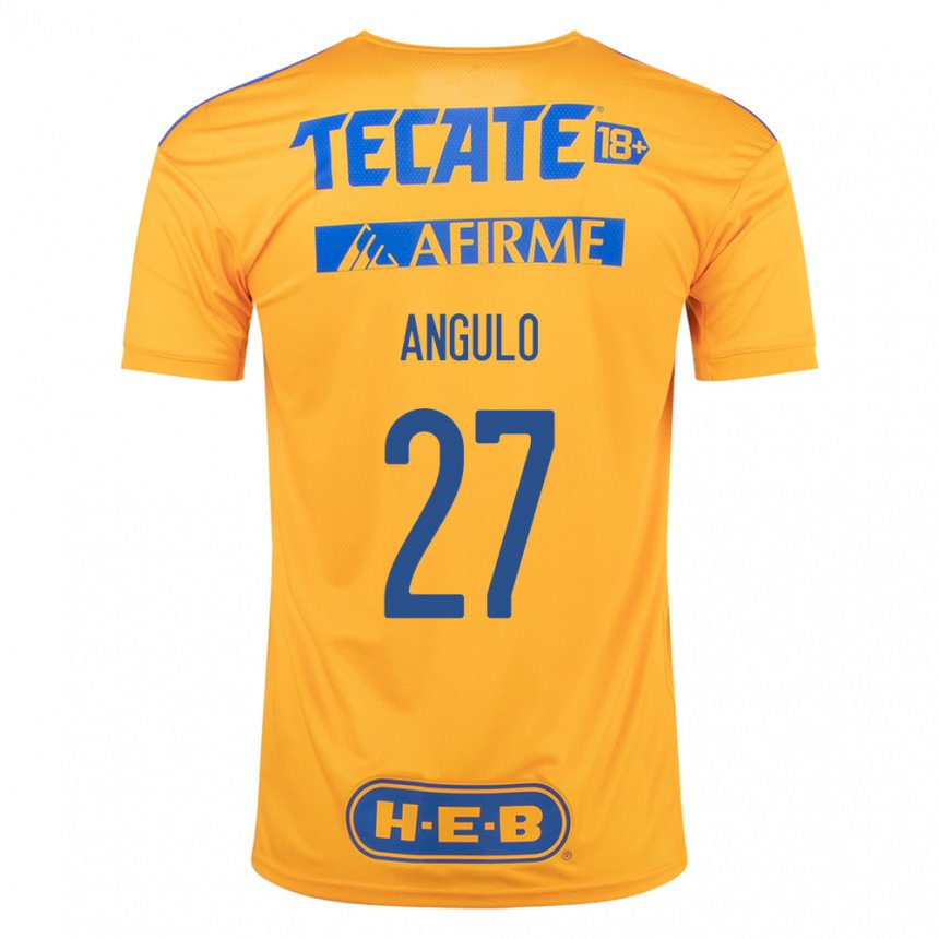 Mujer Camiseta Jesus Angulo #27 Abejorro Amarillo 1ª Equipación 2022/23 La Camisa