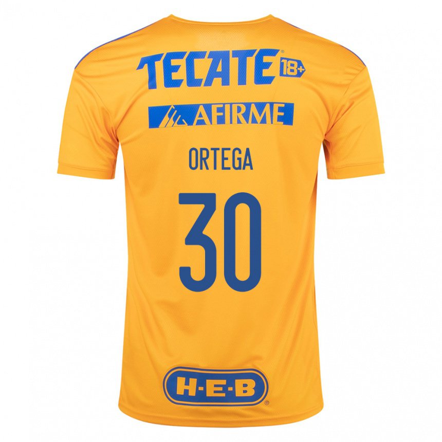 Mujer Camiseta Miguel Ortega #30 Abejorro Amarillo 1ª Equipación 2022/23 La Camisa