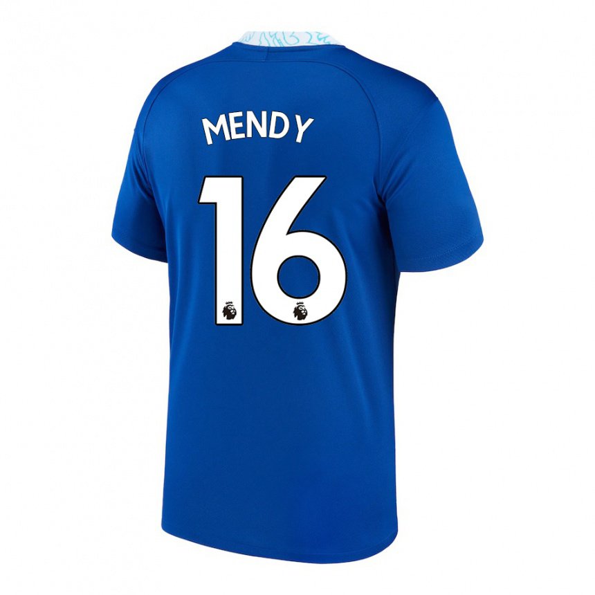 Mujer Camiseta Edouard Mendy #16 Azul Oscuro 1ª Equipación 2022/23 La Camisa