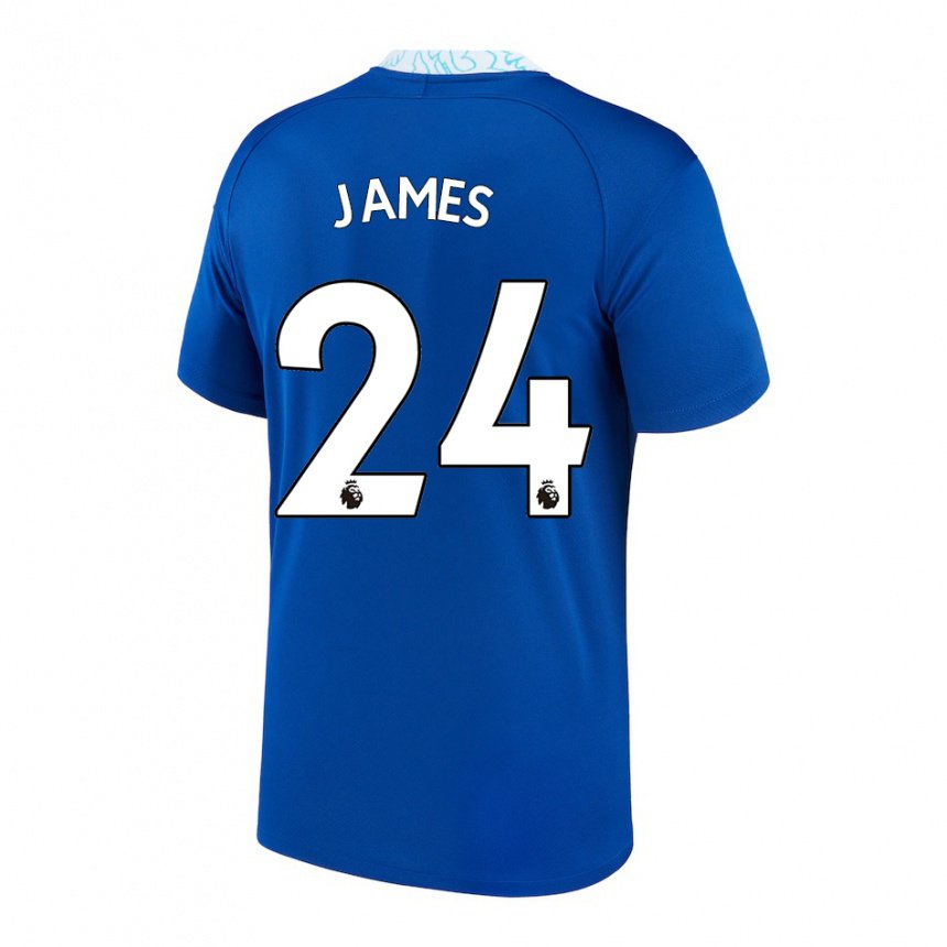 Mujer Camiseta Reece James #24 Azul Oscuro 1ª Equipación 2022/23 La Camisa