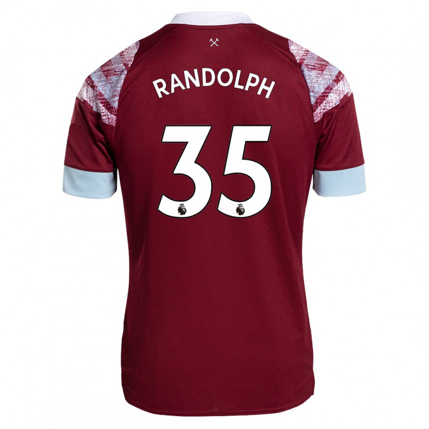 Mujer Camiseta Darren Randolph #35 Burdeos 1ª Equipación 2022/23 La Camisa