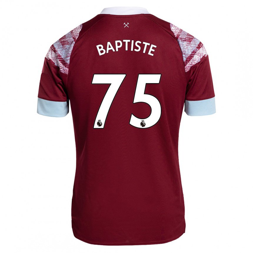 Mujer Camiseta Jamal Baptiste #75 Burdeos 1ª Equipación 2022/23 La Camisa