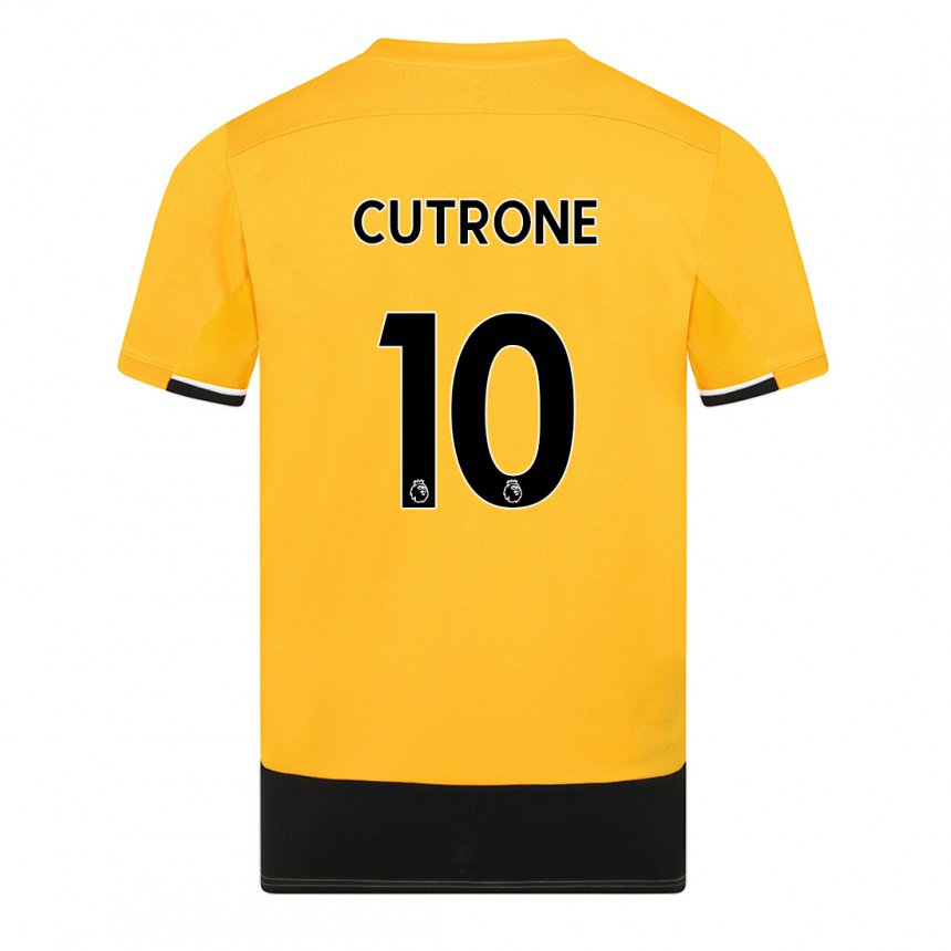 Mujer Camiseta Patrick Cutrone #10 Amarillo Negro 1ª Equipación 2022/23 La Camisa