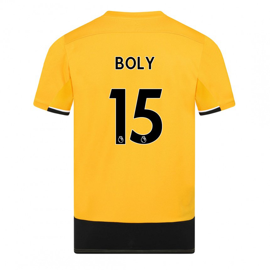 Mujer Camiseta Willy Boly #15 Amarillo Negro 1ª Equipación 2022/23 La Camisa