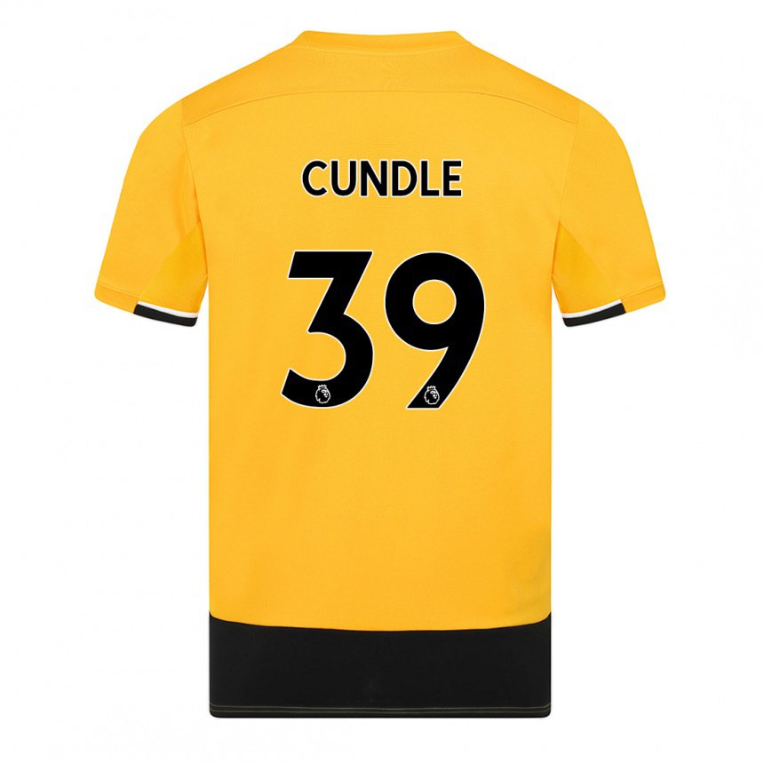 Mujer Camiseta Luke Cundle #39 Amarillo Negro 1ª Equipación 2022/23 La Camisa