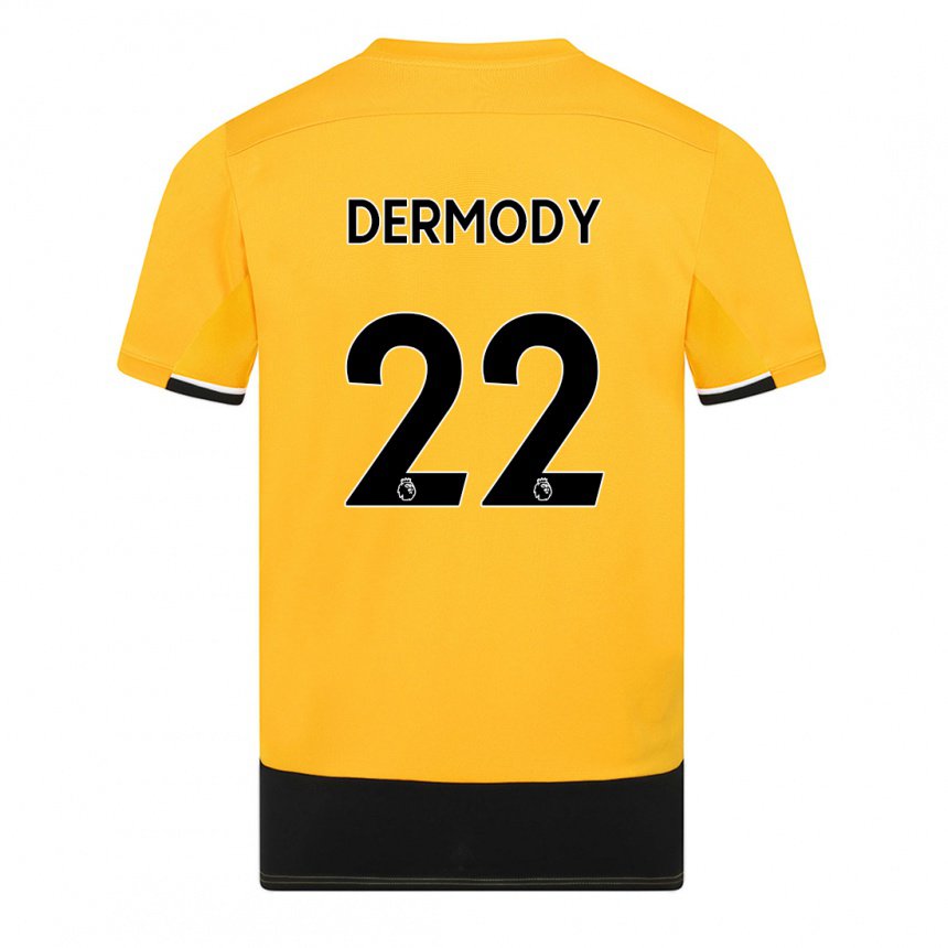 Mujer Camiseta Helen Dermody #22 Amarillo Negro 1ª Equipación 2022/23 La Camisa