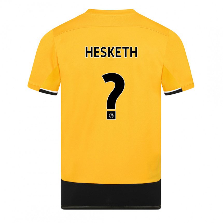 Mujer Camiseta Owen Hesketh #0 Amarillo Negro 1ª Equipación 2022/23 La Camisa