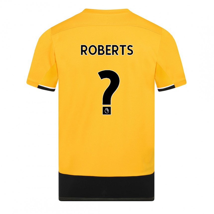 Mujer Camiseta Tyler Roberts #0 Amarillo Negro 1ª Equipación 2022/23 La Camisa