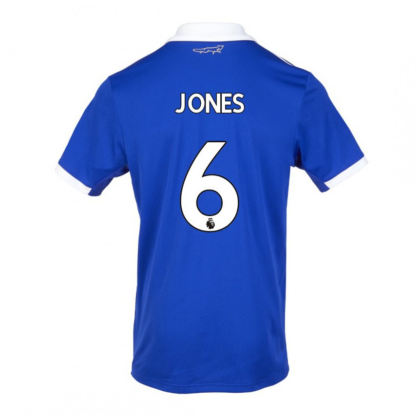 Mujer Camiseta Carrie Jones #6 Azul Blanco 1ª Equipación 2022/23 La Camisa