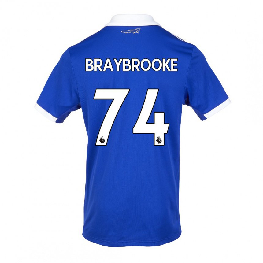 Mujer Camiseta Sammy Braybrooke #74 Azul Blanco 1ª Equipación 2022/23 La Camisa