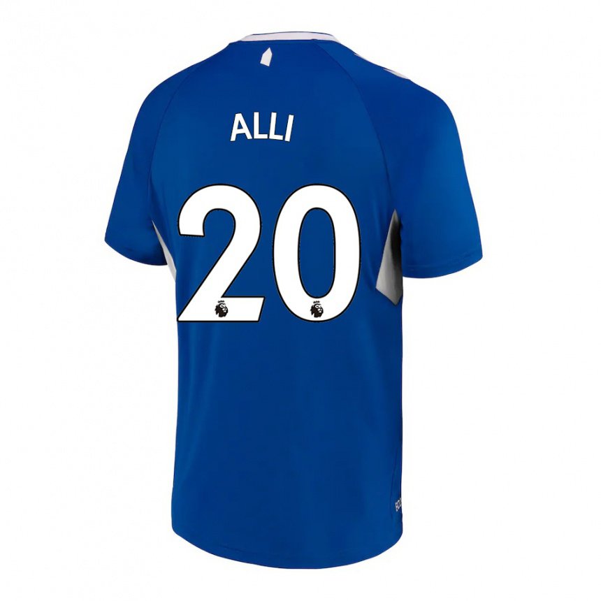 Mujer Camiseta Dele Alli #20 Azul Oscuro Blanco 1ª Equipación 2022/23 La Camisa