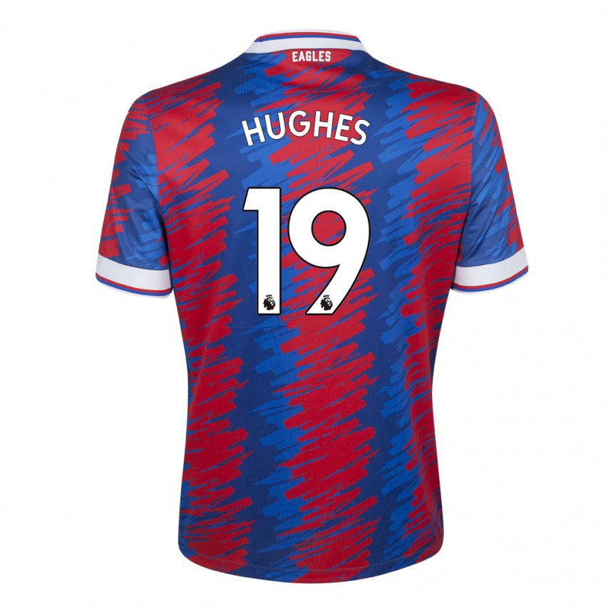 Mujer Camiseta Will Hughes #19 Rojo Azul 1ª Equipación 2022/23 La Camisa
