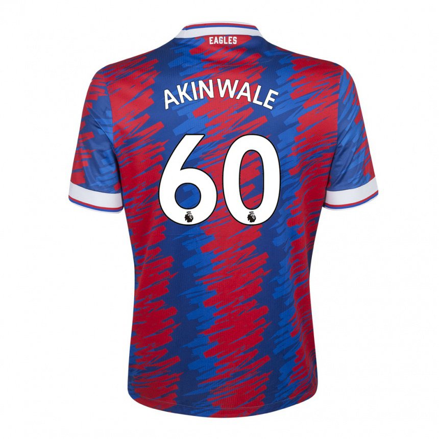 Mujer Camiseta Victor Akinwale #60 Rojo Azul 1ª Equipación 2022/23 La Camisa