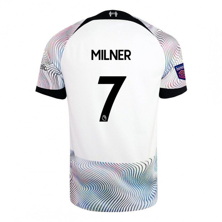 Mujer Camiseta James Milner #7 Blanco Colorido 2ª Equipación 2022/23 La Camisa
