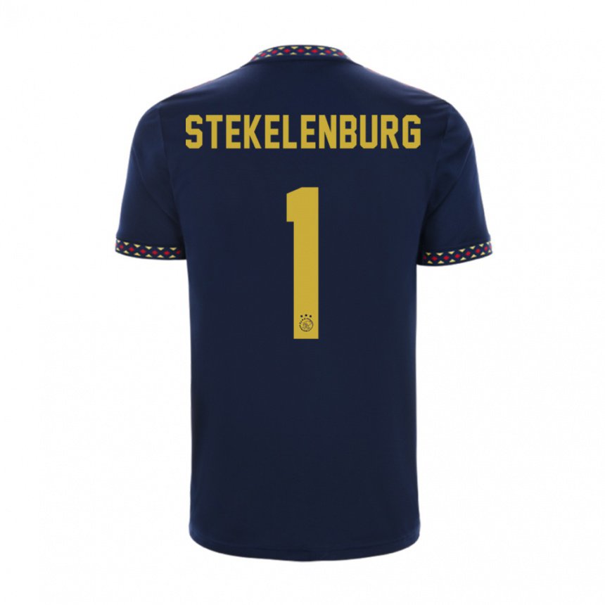 Mujer Camiseta Maarten Stekelenburg #1 Azul Oscuro 2ª Equipación 2022/23 La Camisa