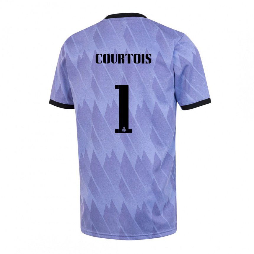 Mujer Camiseta Thibaut Courtois #1 Púrpura Negro 2ª Equipación 2022/23 La Camisa