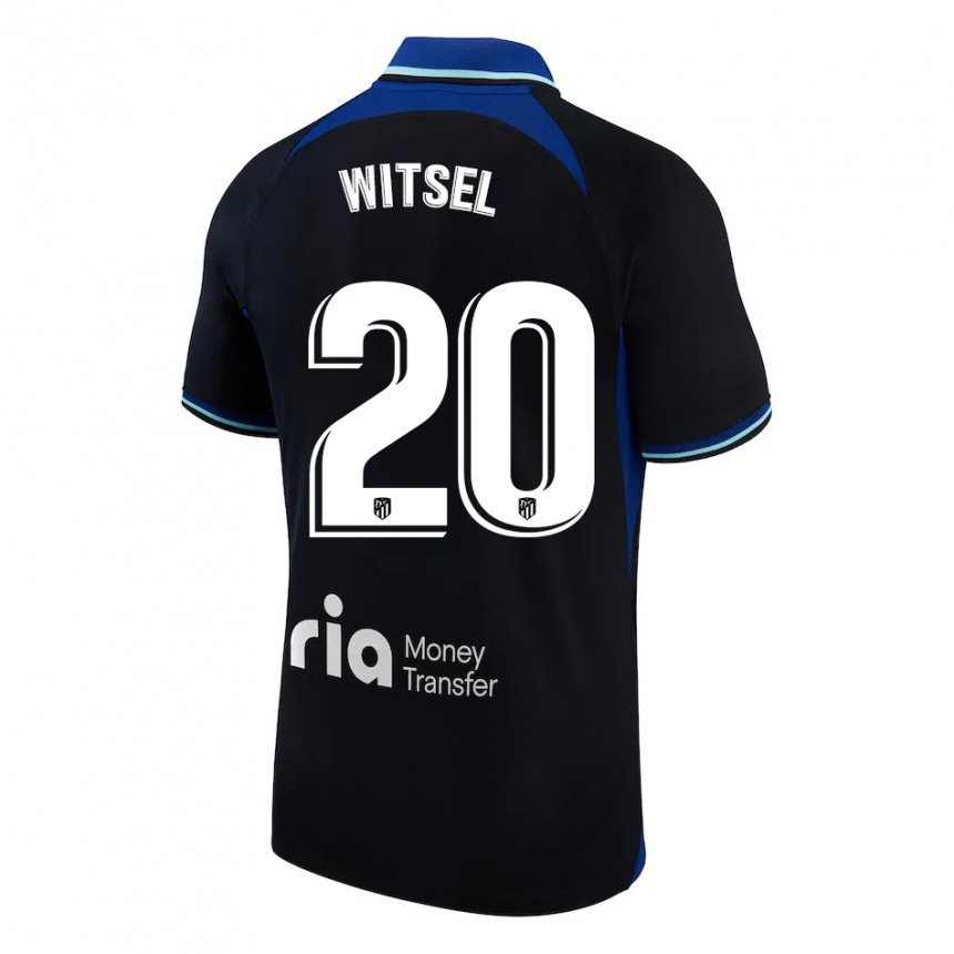 Mujer Camiseta Axel Witsel #20 Negro Blanco Azul 2ª Equipación 2022/23 La Camisa