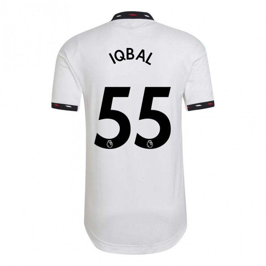 Mujer Camiseta Zidane Iqbal #55 Blanco 2ª Equipación 2022/23 La Camisa