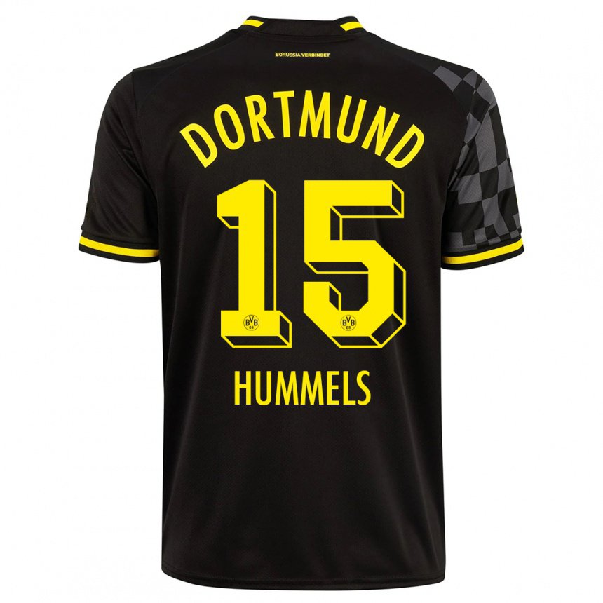 Mujer Camiseta Mats Hummels #15 Negro 2ª Equipación 2022/23 La Camisa
