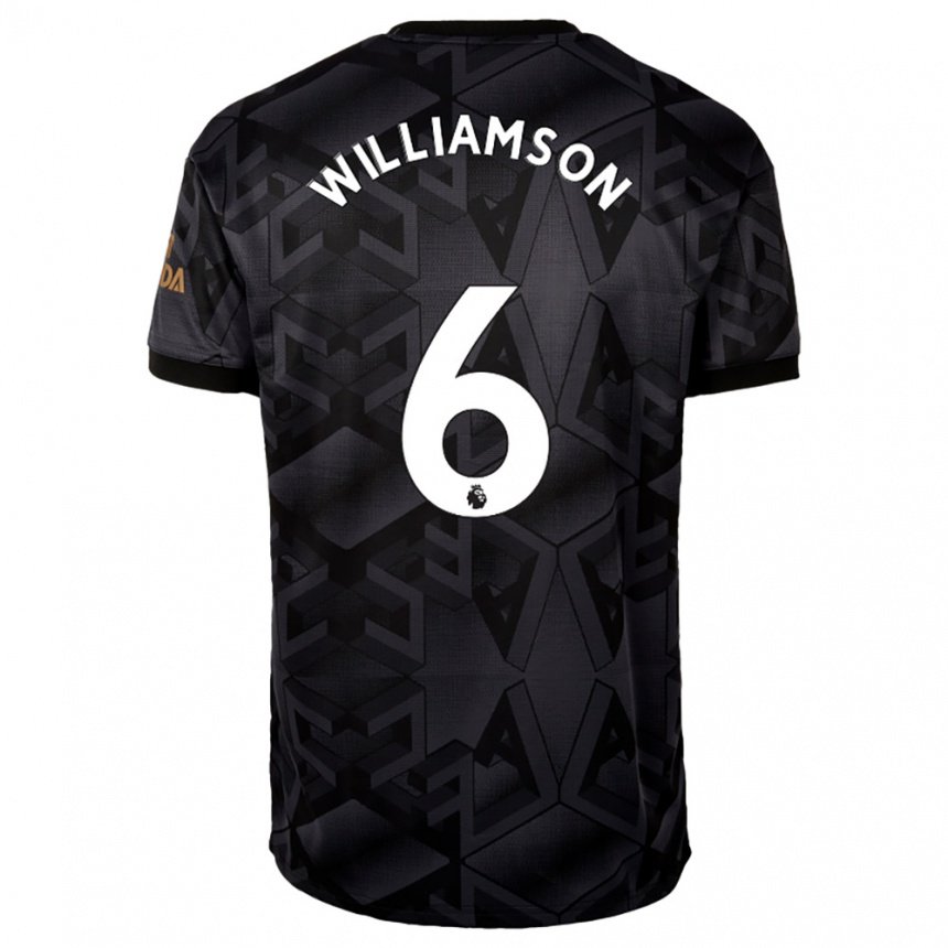 Mujer Camiseta Leah Williamson #6 Gris Oscuro 2ª Equipación 2022/23 La Camisa