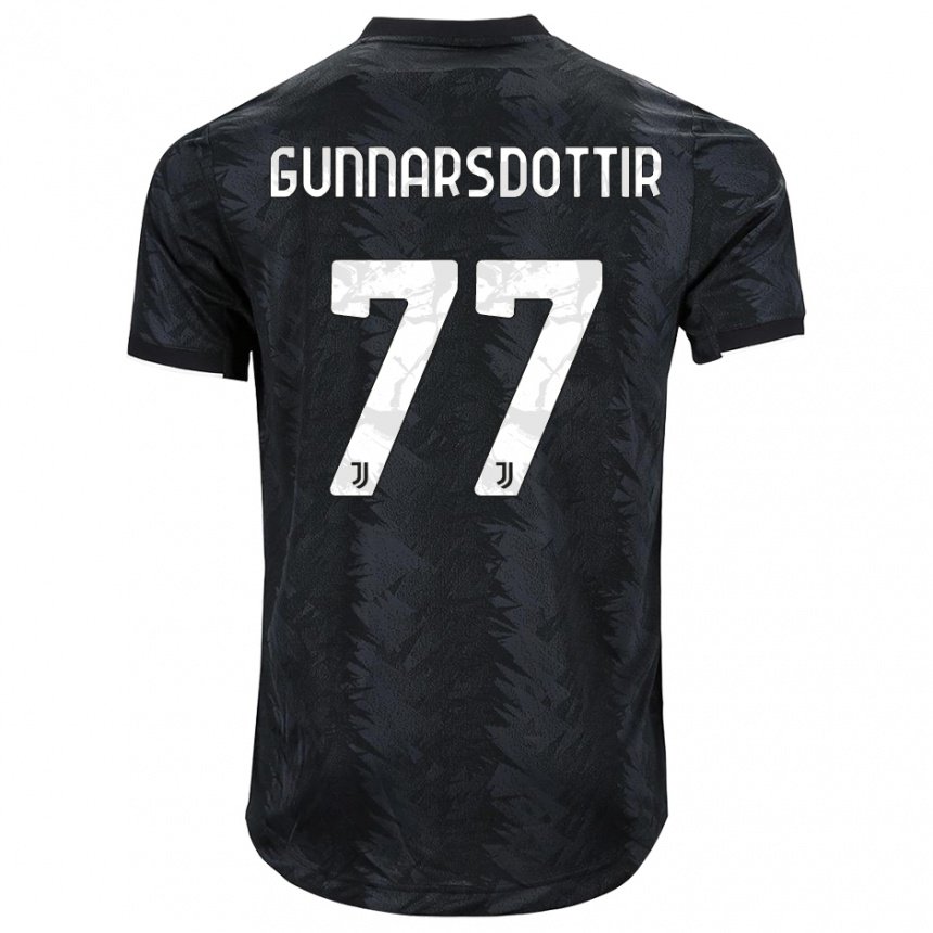 Mujer Camiseta Sara Bjork Gunnarsdottir #77 Negro Oscuro 2ª Equipación 2022/23 La Camisa