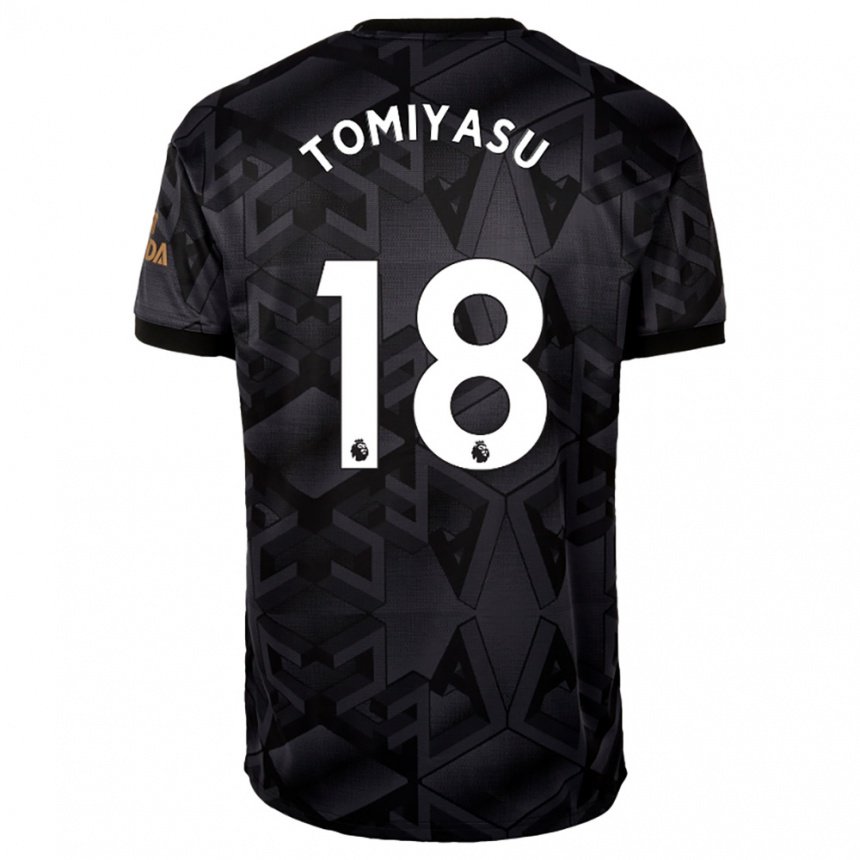 Mujer Camiseta Takehiro Tomiyasu #18 Gris Oscuro 2ª Equipación 2022/23 La Camisa