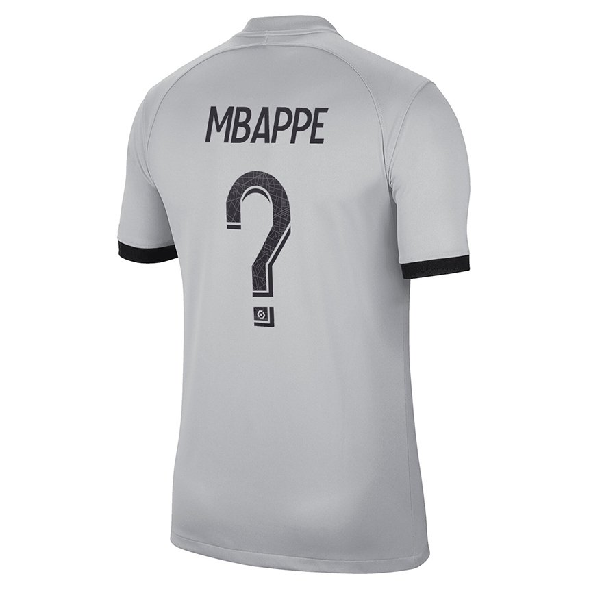 Mujer Camiseta Ethan Mbappe #0 Gris 2ª Equipación 2022/23 La Camisa