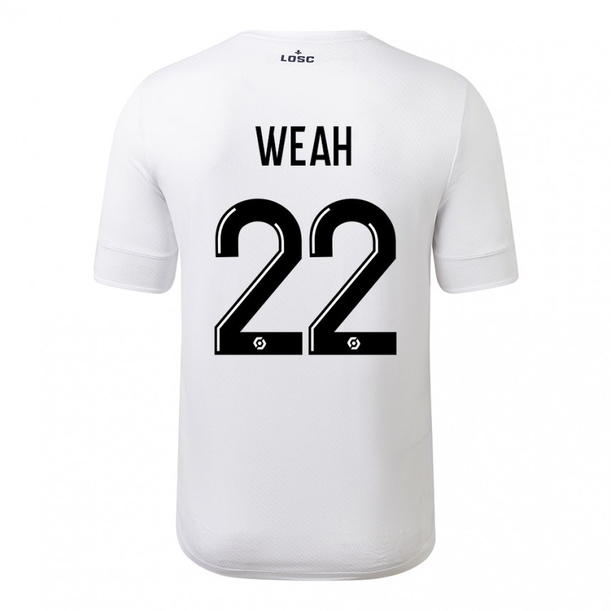 Mujer Camiseta Timothy Weah #22 Carmesí Blanco 2ª Equipación 2022/23 La Camisa