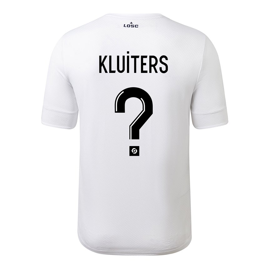 Mujer Camiseta Luuk Kluiters #0 Carmesí Blanco 2ª Equipación 2022/23 La Camisa