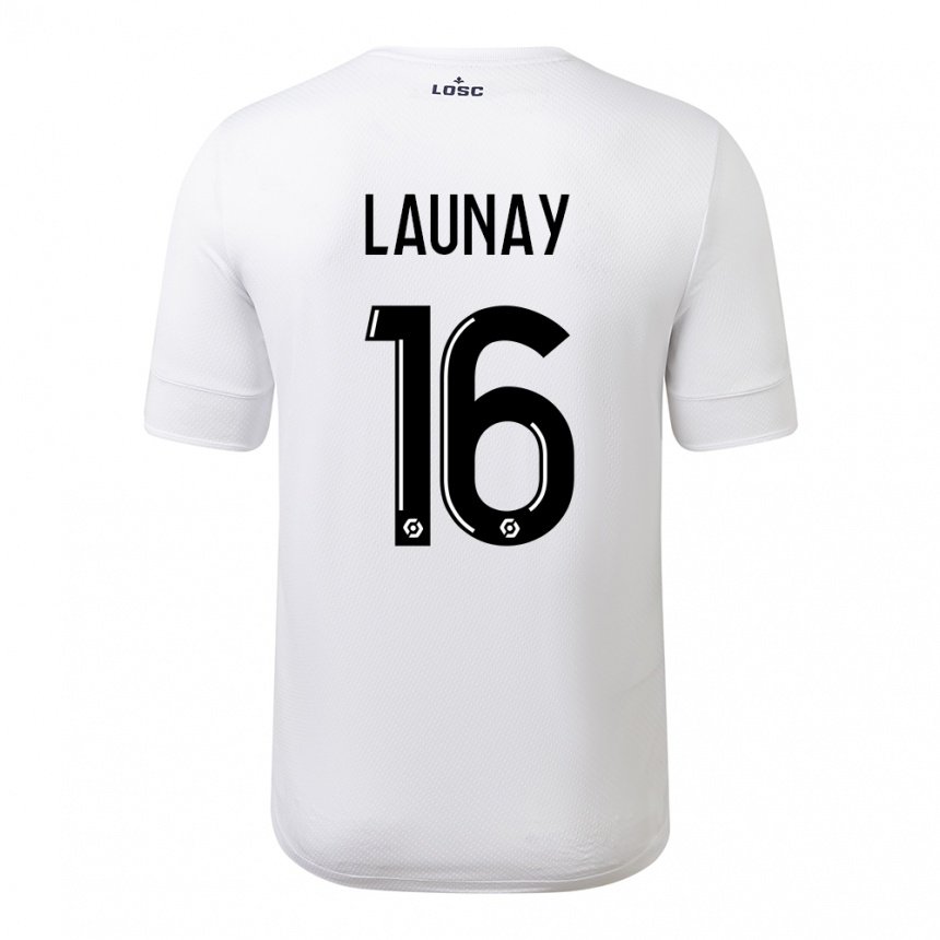 Mujer Camiseta Elisa Launay #16 Carmesí Blanco 2ª Equipación 2022/23 La Camisa