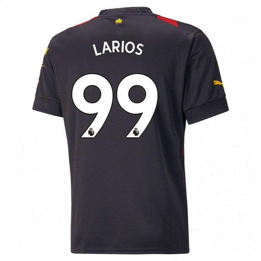 Mujer Camiseta Juan Larios #99 Negro Rojo 2ª Equipación 2022/23 La Camisa