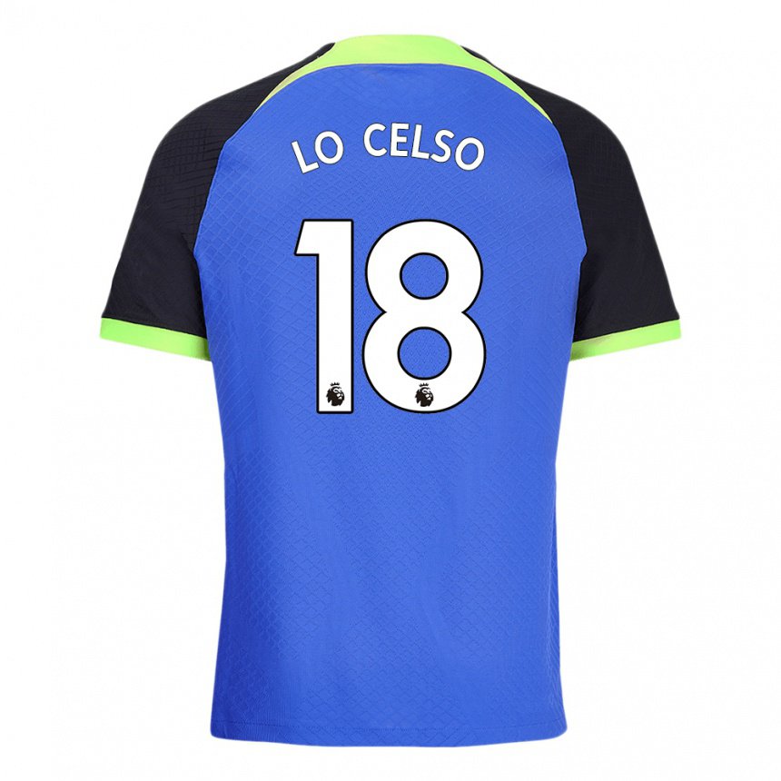 Mujer Camiseta Giovani Lo Celso #18 Azul Verde 2ª Equipación 2022/23 La Camisa