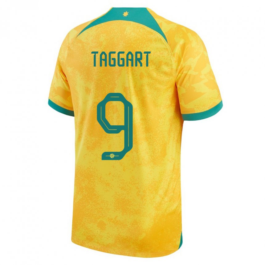 Niño Camiseta Australia Adam Taggart #9 Dorado 1ª Equipación 22-24 La Camisa
