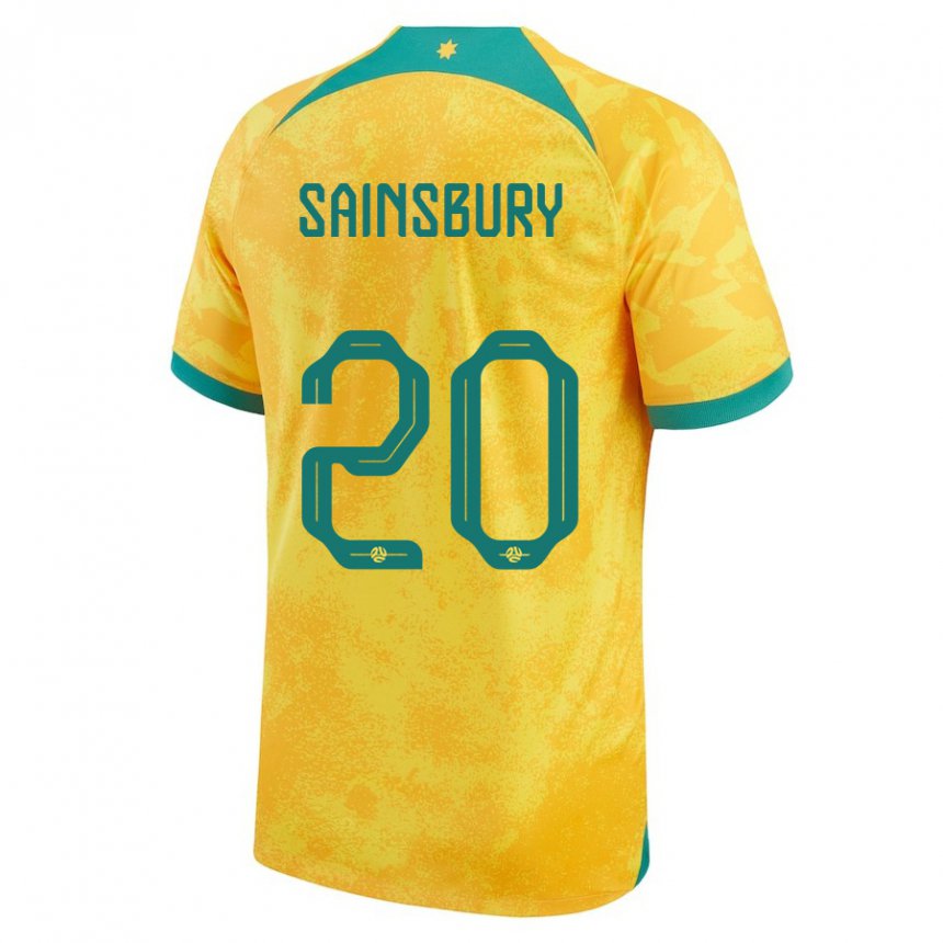 Niño Camiseta Australia Trent Sainsbury #20 Dorado 1ª Equipación 22-24 La Camisa