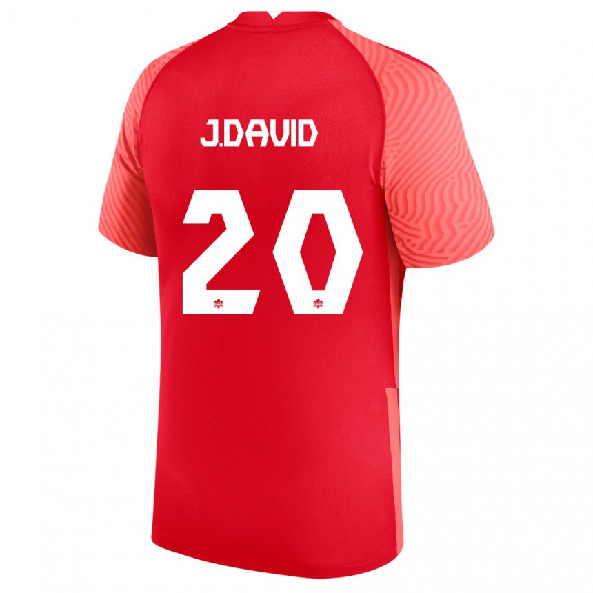 Niño Camiseta Canadá Jonathan David #20 Rojo 1ª Equipación 22-24 La Camisa