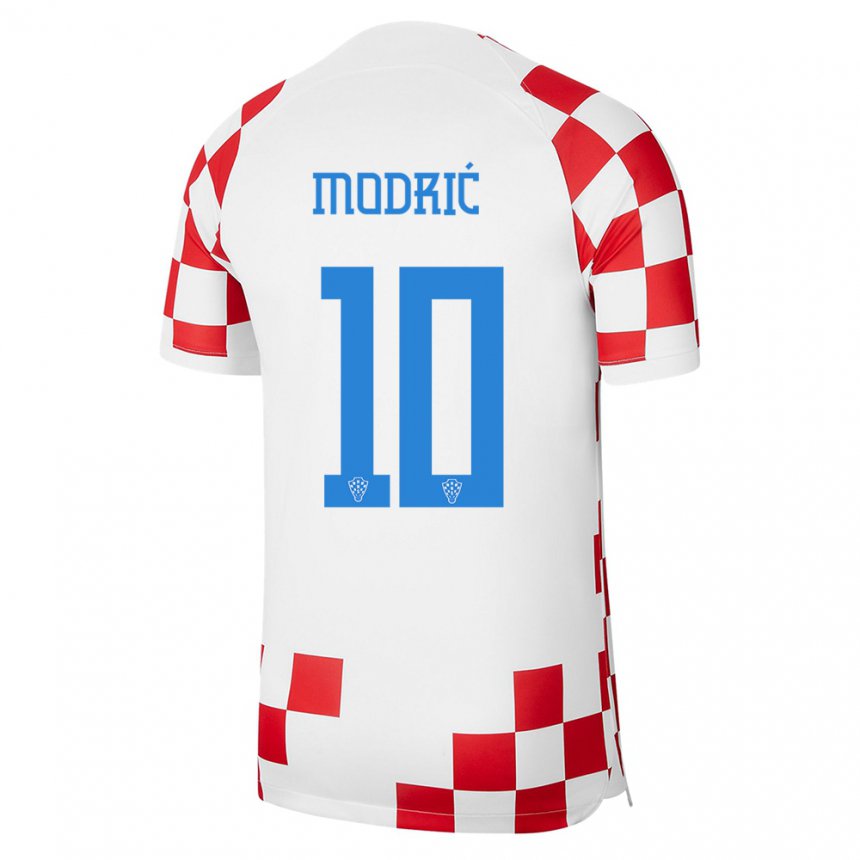 Niño Camiseta Croacia Luka Modric #10 Rojo Blanco 1ª Equipación 22-24 La Camisa