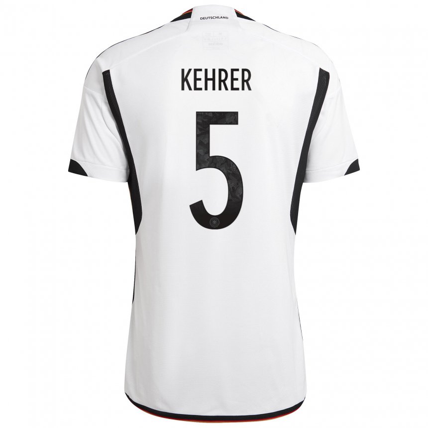 Niño Camiseta Alemania Thilo Kehrer #5 Blanco Negro 1ª Equipación 22-24 La Camisa