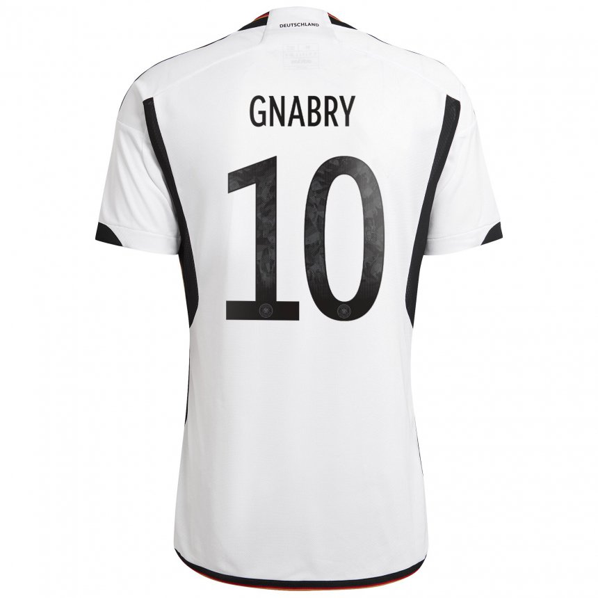 Niño Camiseta Alemania Serge Gnabry #10 Blanco Negro 1ª Equipación 22-24 La Camisa