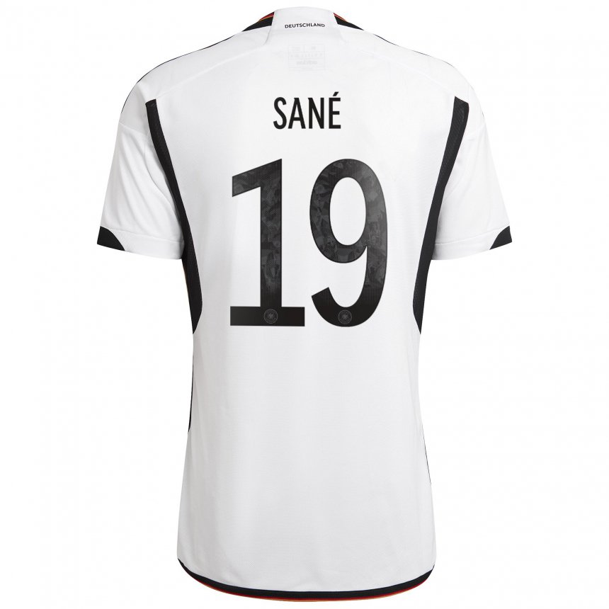 Niño Camiseta Alemania Leroy Sane #19 Blanco Negro 1ª Equipación 22-24 La Camisa