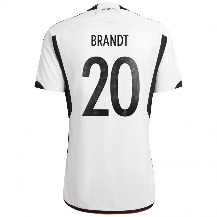 Niño Camiseta Alemania Julian Brandt #20 Blanco Negro 1ª Equipación 22-24 La Camisa