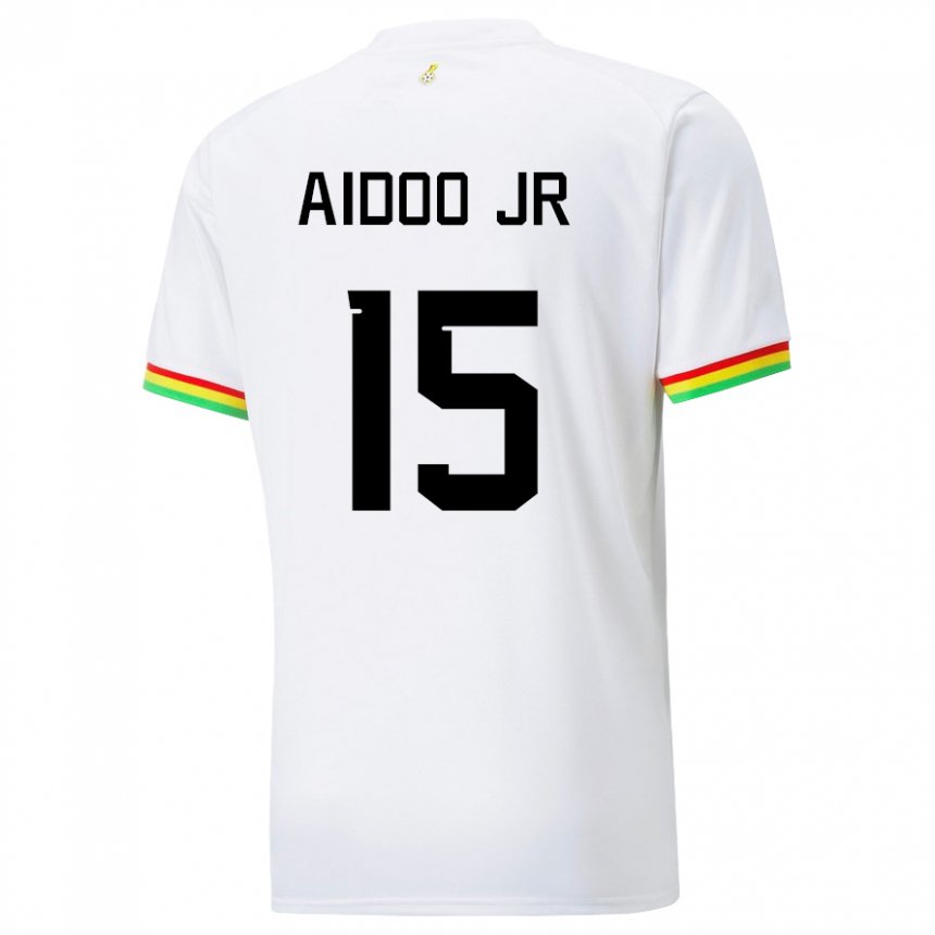 Niño Camiseta Ghana Joseph Aidoo #15 Blanco 1ª Equipación 22-24 La Camisa