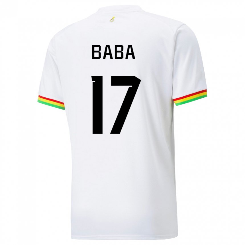 Niño Camiseta Ghana Abdul-rahman Baba #17 Blanco 1ª Equipación 22-24 La Camisa