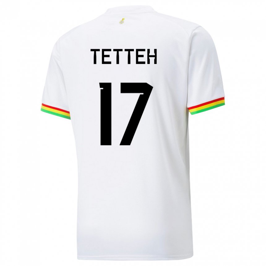 Niño Camiseta Ghana Benjamin Tetteh #17 Blanco 1ª Equipación 22-24 La Camisa