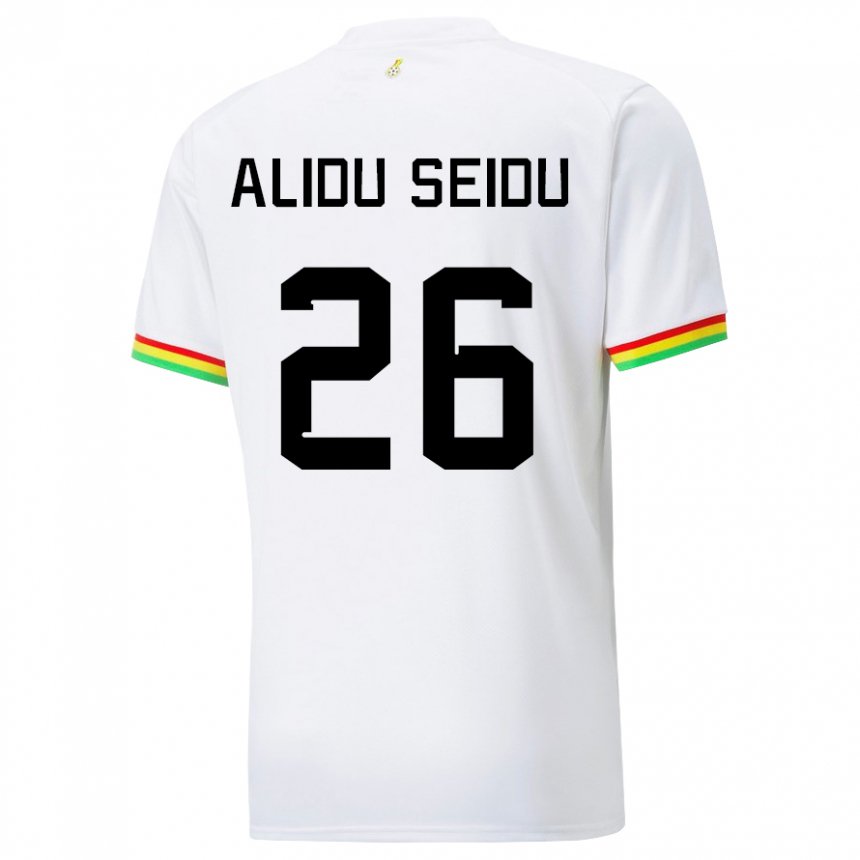 Niño Camiseta Ghana Alidu Seidu #26 Blanco 1ª Equipación 22-24 La Camisa