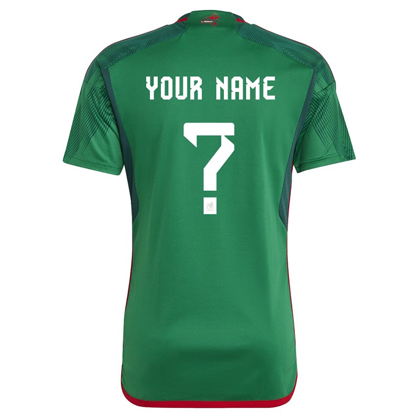 Niño Camiseta México Su Nombre #0 Verde 1ª Equipación 22-24 La Camisa